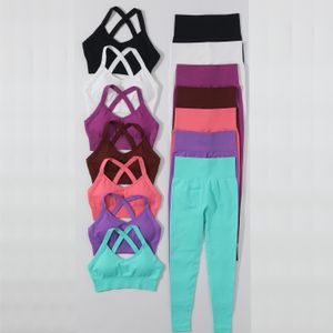 Yoga Active Wear Set Ropa De Deportiva Mujer Workout Clothing Suit Fitness Clothes Sportswear Seamless Women Gym Yoga Wear Set