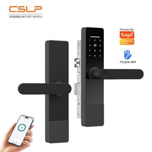 Wholesale Biometric Fingerprint Handle Home Lock Wifi Tuya Remote Unlock Security Smart Lock