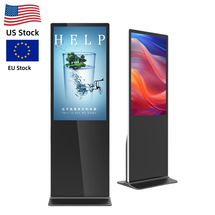 Floor Standing Kiosk Digital Signage and Display Lcd Touch Screen Totem Kiosks 43 55 Inch Indoor Advertising Playing Equipment