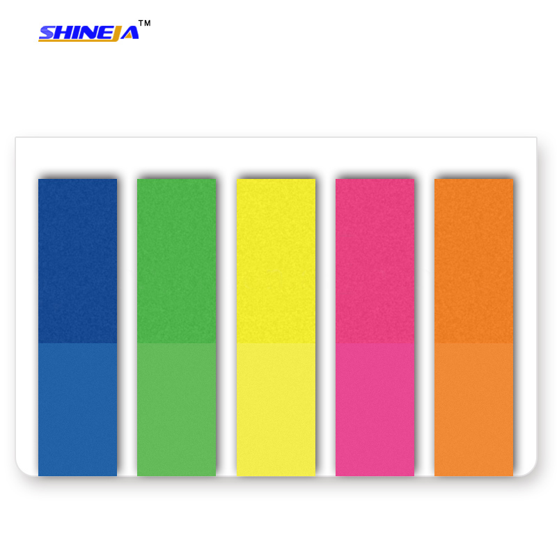 Promotional colorful good quality removable film index transparent plastic sticky notes