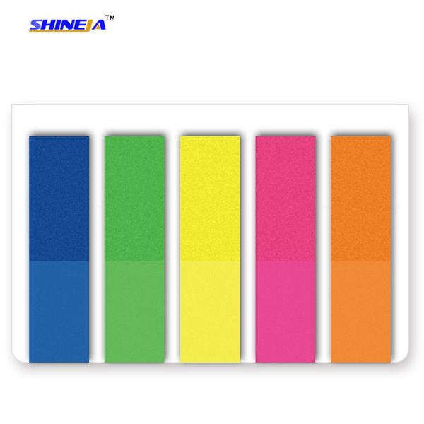 Promotional colorful good quality removable film index transparent plastic sticky notes