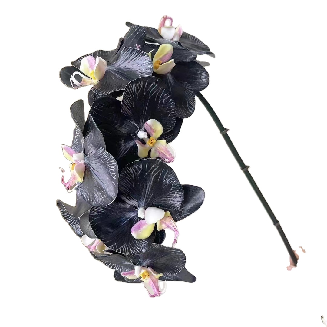 Yunnan Huazhu Trade Co., Ltd. 2023 hot sells high quality real touch artificial flower home 8 head orchid for Wedding decoration