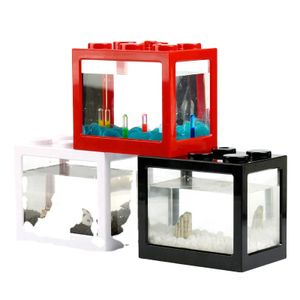 Mini Fish Tank Home Decoration Desktop Micro-Landscape Small Fish Tank Without LED
