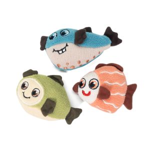 Custom New Pet Interactive Mini Floppy Fish Cat Toy Crinkle Stuffed Catnip Fish Toy Plush Cat Fish Toy