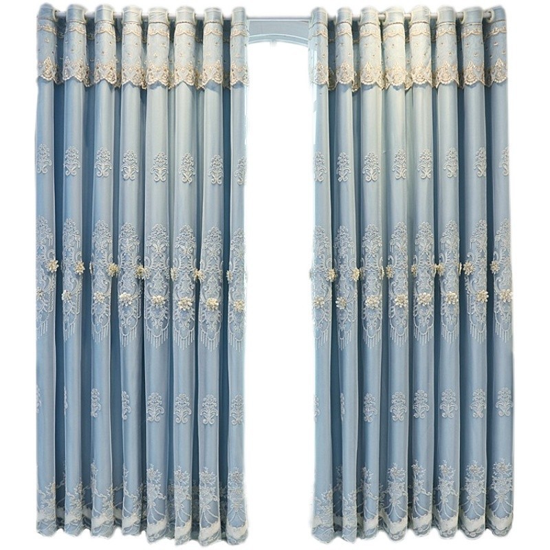 Zhuji Jinrui Knitting Textile Co., Ltd. European high-grade luxury relief embroidery House Home Curtains For Bedroom and living room