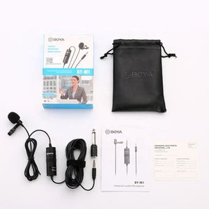 BOYA M1 3.5mm Wired Clip On Mic Lapel Small Mini Podcast Microphone for Interview Live