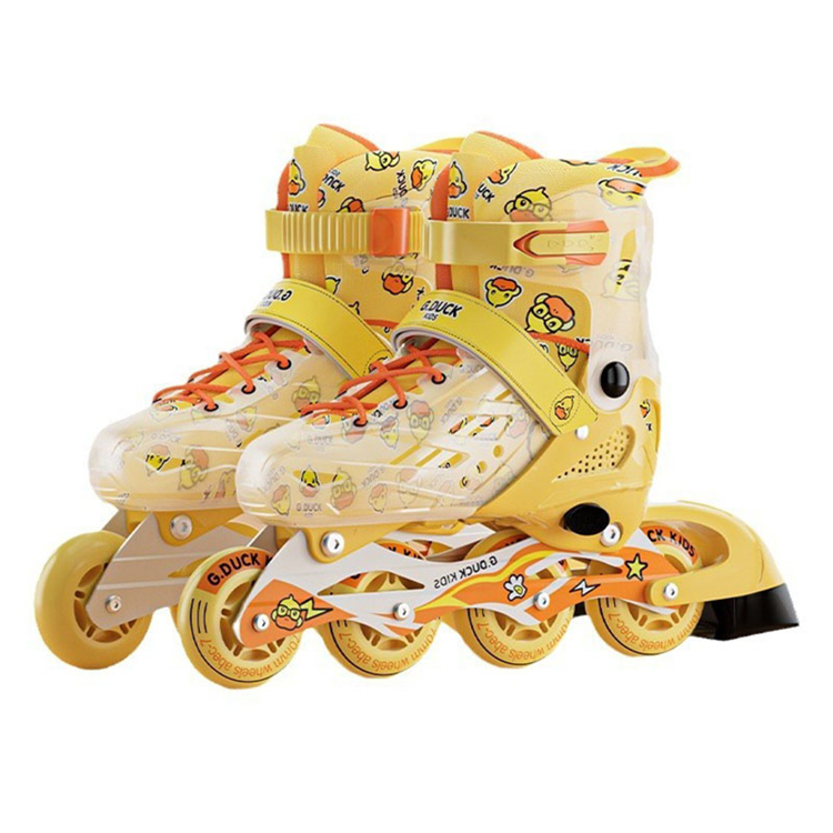 Hangzhou Mingyue Sports Goods Co., Ltd. Wholesale New Design Adjustable 4 Roller Skate Flashing Wheels Skates Shoes for Kids