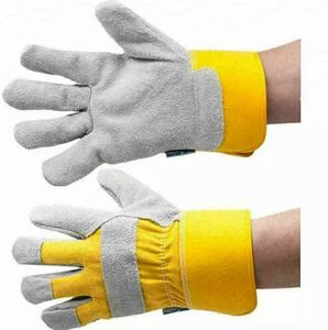 Heat Protection Safety General Purpose Thermal Cow Split Leather Industrial Gardening Work Welding Gloves Man Safety Work Gloves