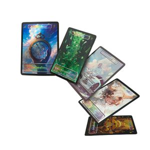 Popular Design Custom Printing Rainbow-Like Back Rare Shiny Holographic Vintage Collectible Trading Cards Printing
