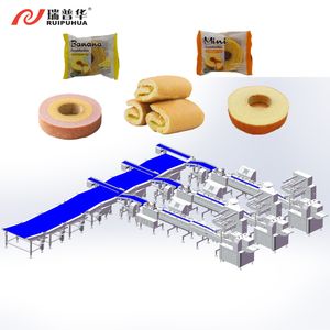 Automatic Flowpack German tree cake baumkuchen Ring-shape baked cake Switz Roll Cake Horizontal Pillow Type Packaging Machine