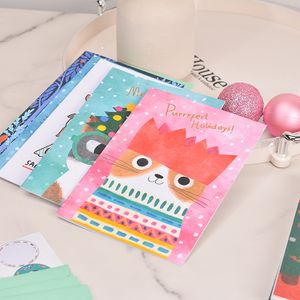 Custom Eco-friendly Printed Color Folding Half Cute Greeting Cards Boxed Holiday Paper Thank You Cards for Small Business