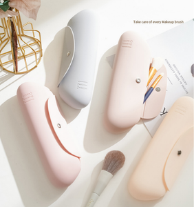 Silicone Bag For Cosmetics Wholesale 4 Colors Small Portable Travel Makeup Brush Bag