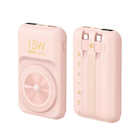Built In Cable Power Bank Customized Electronic Mobile Battery Case LCD Digital Display 10000mah Power Bank With Cable
