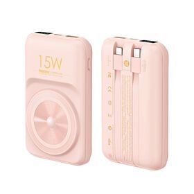 Built In Cable Power Bank Customized Electronic Mobile Battery Case LCD Digital Display 10000mah Power Bank With Cable