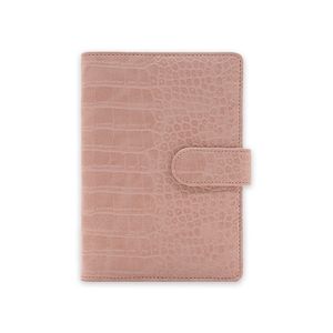 A6 Crocodile leather Ring Binder Notebook With Pen Holder And Card Holder For Christmas Gift