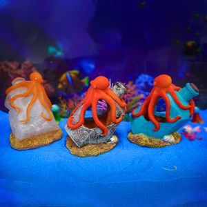 New Arrival Old Broken Octopus Bottle Blue/Gray Fish and Shrimp Hermit Crab Hideout Fish Tank Aquarium Ornament