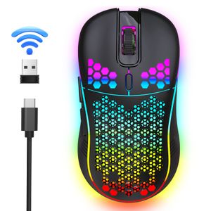 Umila Wireless Honeycomb Gaming Mouse 3200DPI Computer PC Gamer Gaming Mouse With 6 Buttons