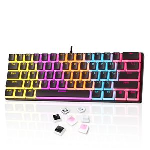 OEM Custom 61 Keys 60% Wired Mechanical Gaming Keyboard RGB Backlit 60 Percent Gaming Mechanical Keyboard