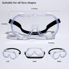 Medical Goggles, FDA Registered Safety Goggles, Clear Wide-Vision Anti-Fog Eye Protection