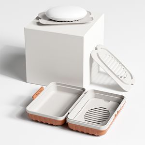 sustainable rectangle kitchen bathroom travel bath drainage soap case holder travel drain plastic soap dish
