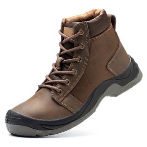 OEM genuine leather safety shoes steel toe work boots construction mens botas de seguridad industrial