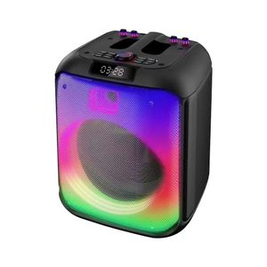 Large outdoor speaker with built-in lithium battery, 3 knobs, Bluetooth, TF card and display