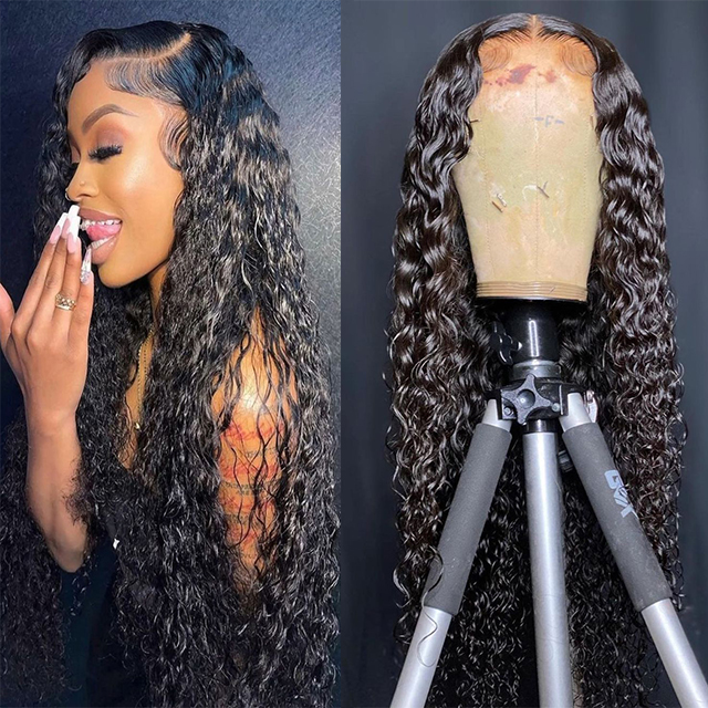 Xuchang Lifeiyang Trading Co., Ltd. 12A Raw Human Hair Wig for Black Women 30INCH Water Wave Lace Front Wigs Curly 13X4 HD Lace Frontal Wig