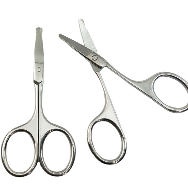 Stainless Steel Nose Hair Scissors Grooming Vibrissa Scissors