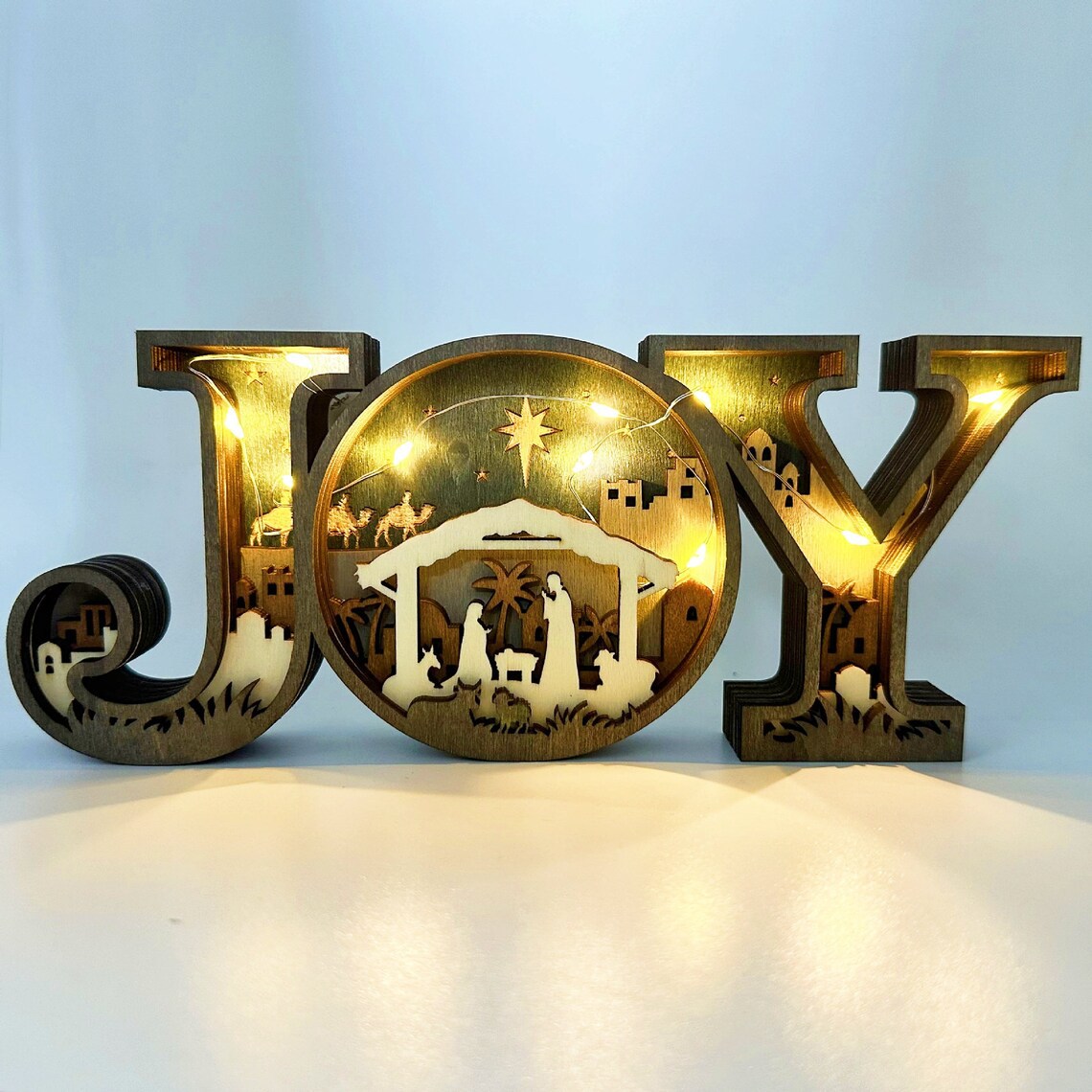 Liangyou Household (jinhua) Co., Ltd 1pc Unique Wooden Crafts Ornament - Handcrafted Creative Home Decor - Perfect Christmas Gift for Family and Friends