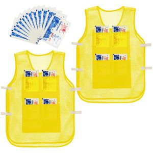 Ice Vest Cooling Vest for Men Women Teens with Ice Packs Summer Cooling Vest Cool Jacket with Pockets for Outdoor Working