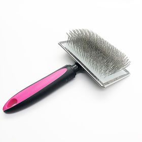 Pet Grooming Supplies Extra Long Pin Firm Slicker Brush for Dogs Matted Fur