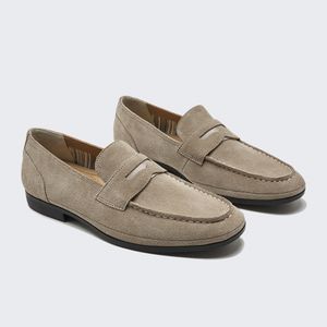 Fashion Soft Office Mens Suede Leather Dress Shoes Loafers For Male