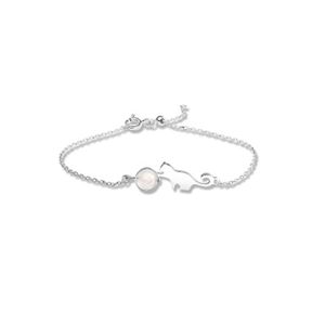 New fashionable retro charm cute cat animal tennis bracelet Moonstone bracelet with zircon inlay jewelry accessories women