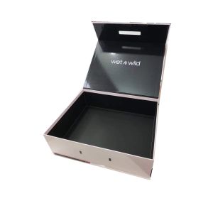 MJJ Custom Logo Book Shape Flip Box Glossy Rigid Cardboard Recyclable Magnet Packaging Box For Cosmetics Set Gift Or Clothes