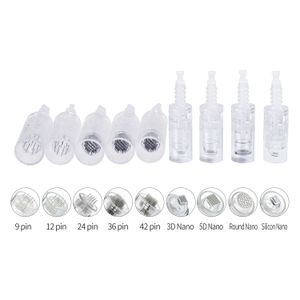 Replaceable Microneedling Cartridges Derma Pen Needle Cartridges 9/12/24/36/42 Pins Nano Microneedle for MYM N2 M5 M7 E30