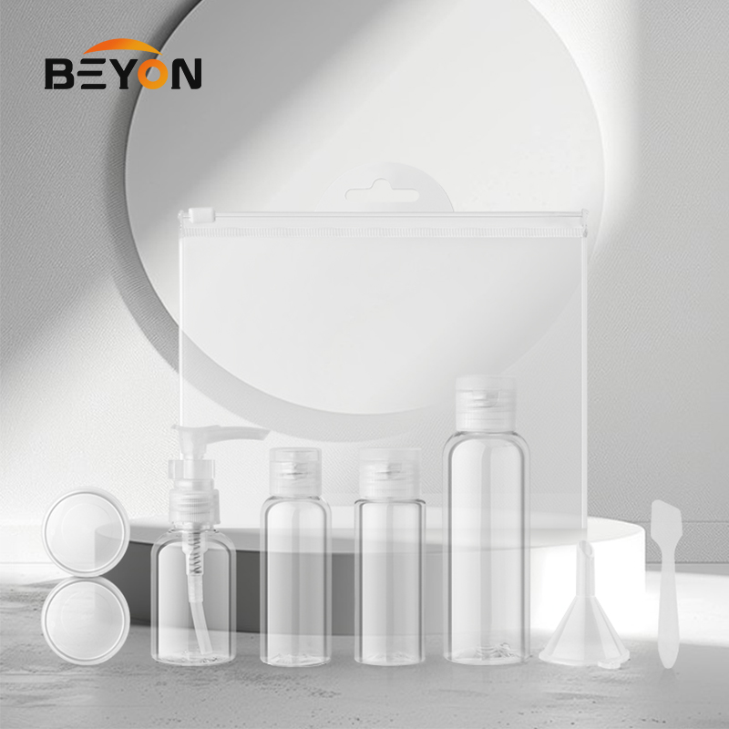 Round Plastic Cosmetic Cream jar Lotion Pump Bottle pump cosmetic bottle travel bottle 50ml 100ml