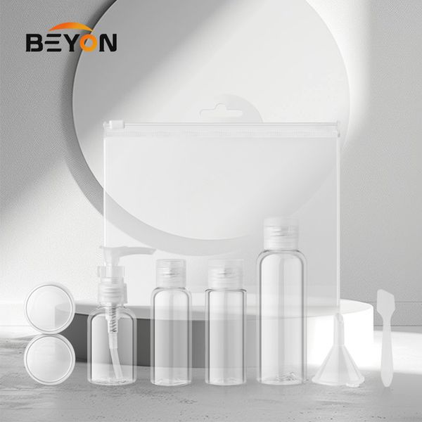 Round Plastic Cosmetic Cream jar Lotion Pump Bottle pump cosmetic bottle travel bottle 50ml 100ml