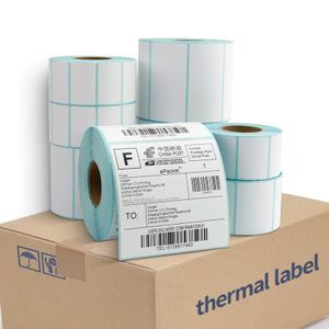 100mm Packaging adhesive mailing shipping label waterproof white round print direct thermal label sticker
