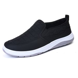 Check cloth upper Men's Slip on loafers polyester upper walking shoes for men spring summer autumn