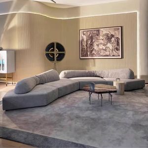 Modern Design Bear Sofa White Fabric library Hotel business office leisure area Villa Living Room modularize Sectional Sofa Set