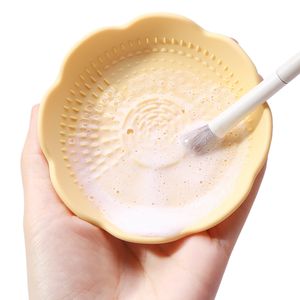 Custom Logo Silicone Makeup Brush Cleaning Bowl Cosmetic Brush Washing Tool Makeup Tool Organizer