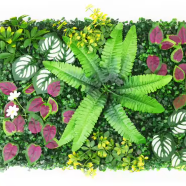 Jinhua Yunxin Pampas Handicraft Co., Ltd. Leaf Hedge Artificial Green Grass Wall Backdrop Outdoor Artificial Rubberized Wall