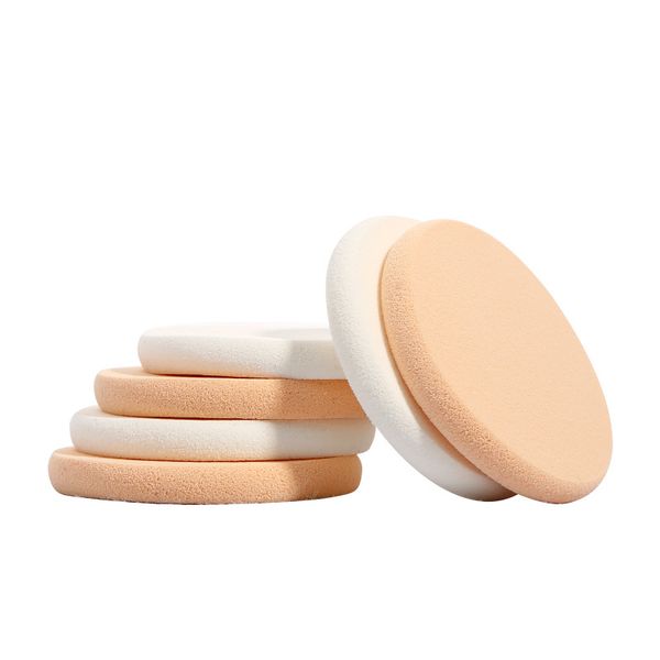 Wet&Dry Dual-use Beige White NBR Round/Square Foundation Facial Cosmetic Makeup Sponge Puff