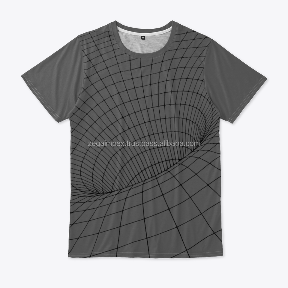 Zega Impex 2024 ZEGA OEM 3D Skull T-Shirt Designs Low Price Short Sleeve Knitted Small MOQ Printing with Rounded Neck Sporting