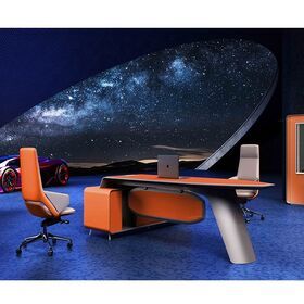 CEO Wooden Contemporary Office Executive Desk for One Person Office Furniture Luxury Home Office Commercial Furniture Modern