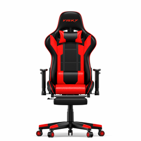 Custom Personalized High End Leather Ergonomic Reclining Swivel Computer gaming chair With footrest