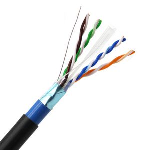 305m Durable jacket outdoor cat6 FTP  BC pure copper PE PVC waterproof shield Ethernet lan cable cat6