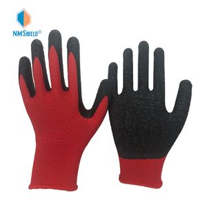 NMSHIELD Industrial Crinkle Rubber Labor En388 Garden Gloves & Protective Gear Construction Latex Safety Work Gloves
