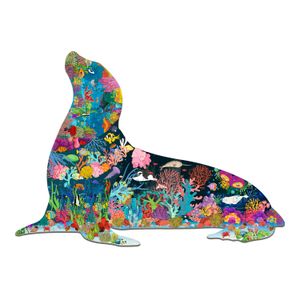 Global Bridge CP-220089 New Unique Kids Puzzle Box Jigsaw Puzzle Sea Lion Shaped Jigsaw Puzzle Suitable for Children