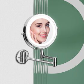 Small  Led Magnifying Mirror Touch Screen Makeup Mirror And Led Lighted Bathroom Mirror